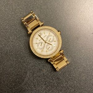 Michael Kors Gold Watch with Rhinestone Face